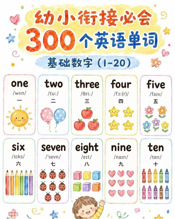 【12页完整版】26秋300个幼小衔接必会的英语单词大全.pdf
