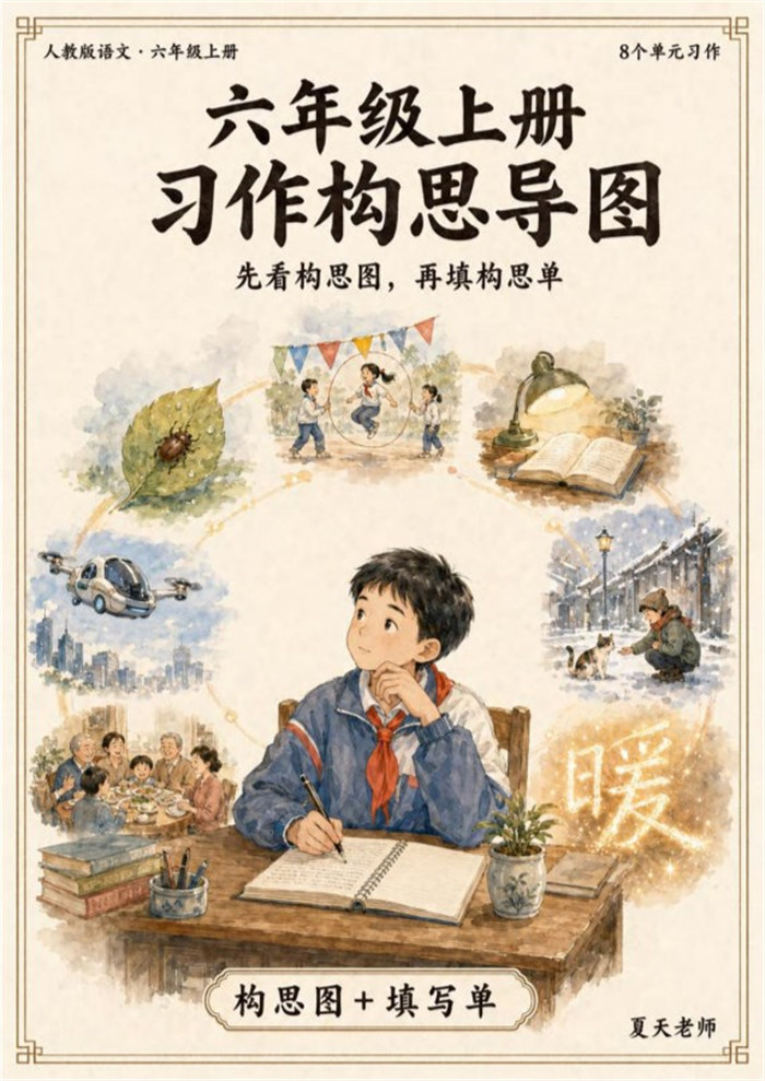 【高彩版20页】26秋六上习作构思图+构思单.pdf