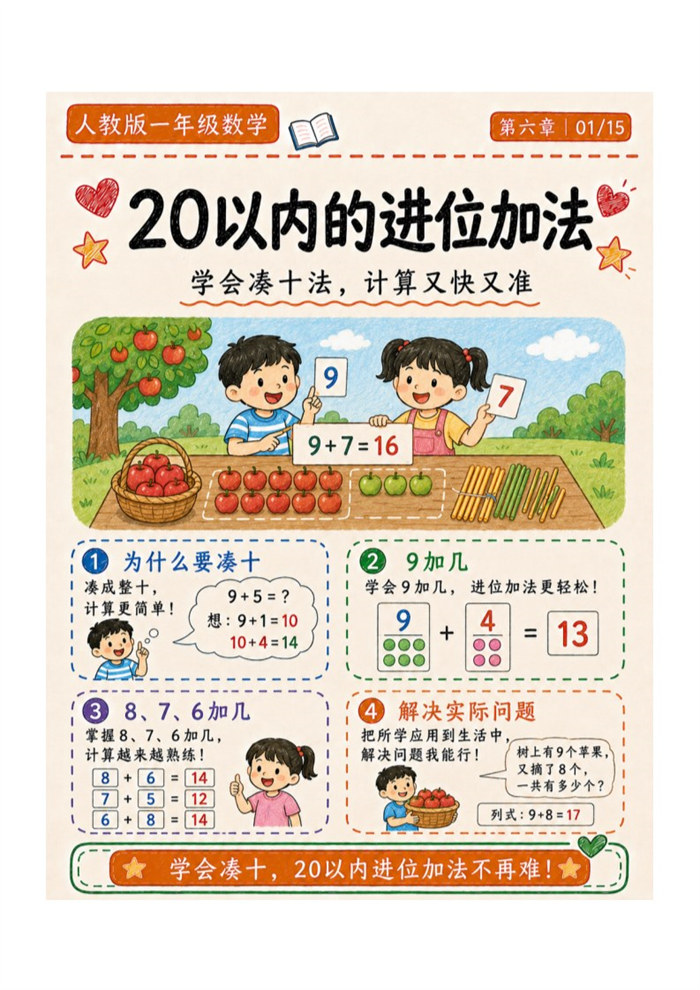六-【15页高彩版】26秋20以内的进位加法.pdf