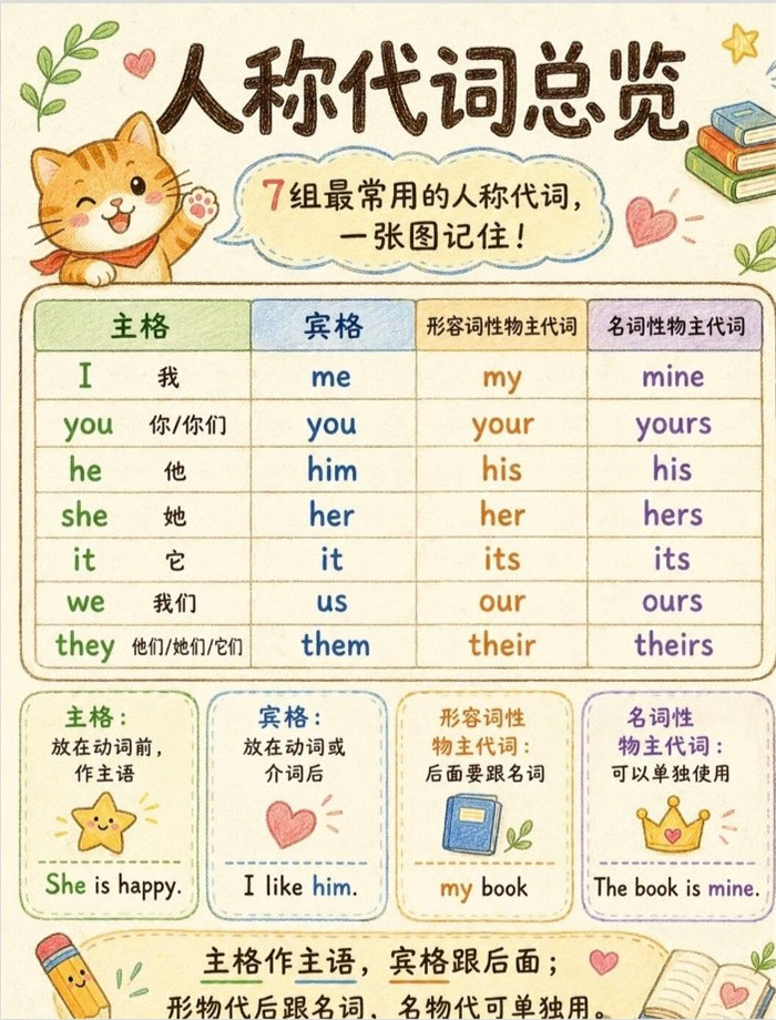 【5页完整版】26秋必会的人称代词.pdf