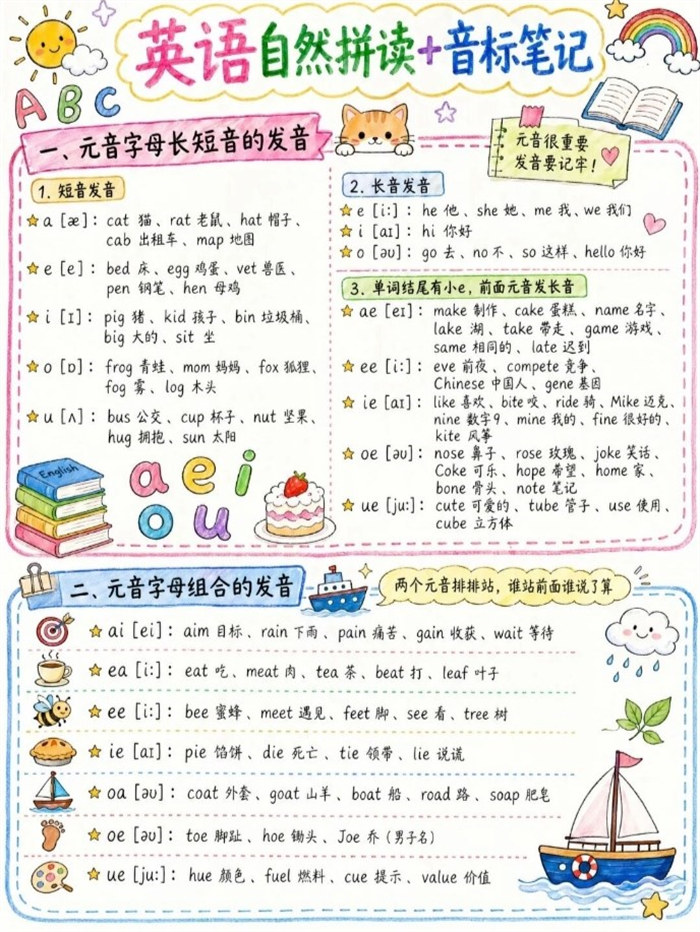 【5页完整版】26秋终于把自然拼读和音标整理明白了!.pdf