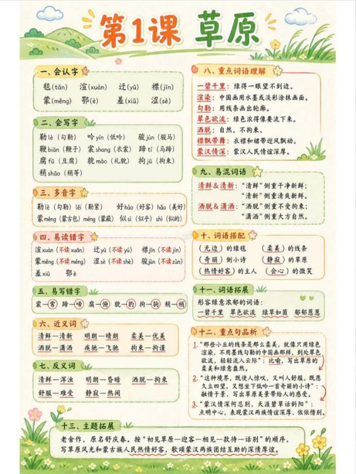 【18页高彩版】26秋新版六上语文知识点总结.pdf